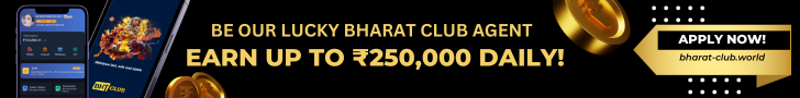 Bharat Club agent ads banner - tiranga games