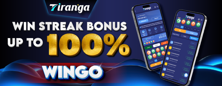 tiranga games wingo game win streak bonus banner