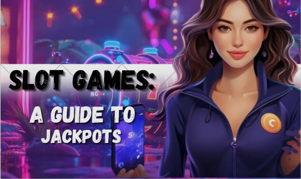 A woman describing slot games for slot games real money