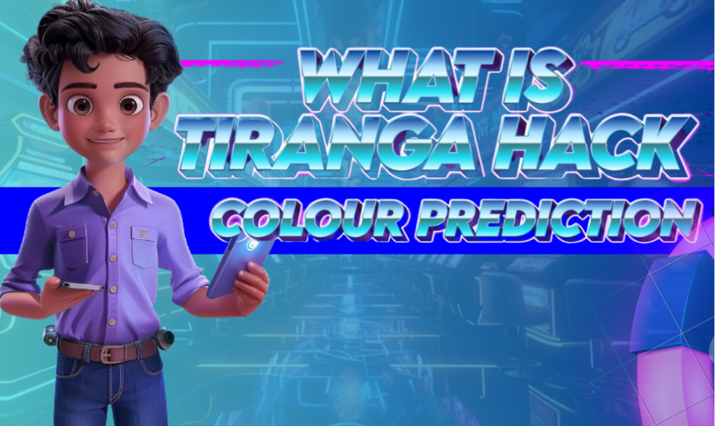 "A man demonstrating what Tiranga hack colour prediction is."