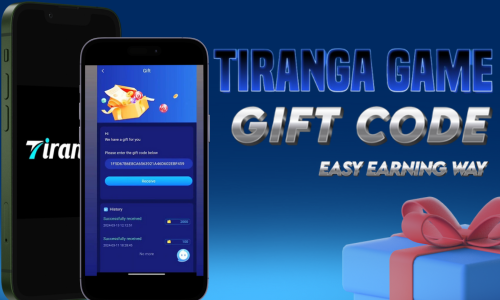 Picture of a cellphone showing an image of a Tiranga Game Gift Code Free.